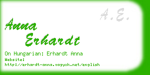 anna erhardt business card